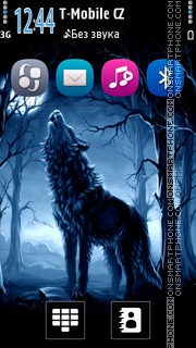 Lonely Blue Wolf tema screenshot