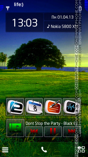 Nature tema screenshot