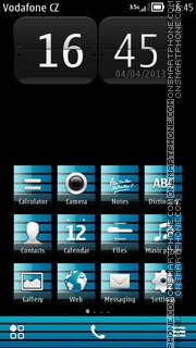 Скриншот темы Nokia Metro Cyan