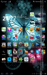 Glitter Butterflies theme screenshot