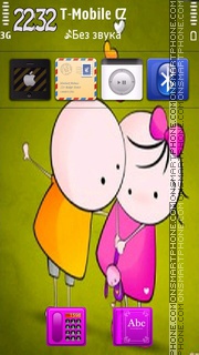 Valentines Kiss - Cute Lovers theme screenshot