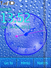 Water Drops Clock theme screenshot