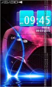 Neon Car 02 theme screenshot