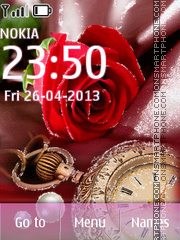 Collage with rose tema screenshot