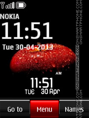 Apple Digital Clock 01 tema screenshot