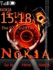 Fiery Nokia es el tema de pantalla