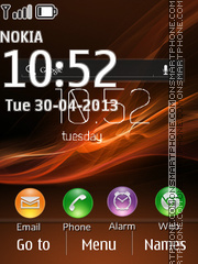 Sony Xperia V2 Clock es el tema de pantalla