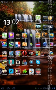 3D Waterfall 02 tema screenshot