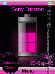 Pink Battery theme screenshot