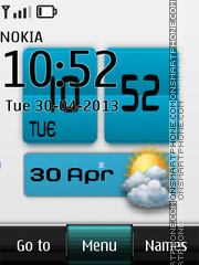 Weather Digital Clock tema screenshot