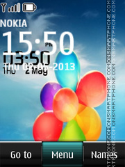 S4 Balloon Digital theme screenshot