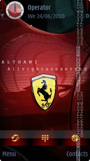 Capture d'écran Red-Ferrari thème