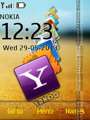 Yahoo with new menu style es el tema de pantalla