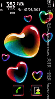 CoLorfuL Hearts tema screenshot