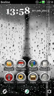 Скриншот темы Rain in Paris