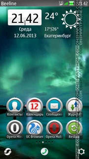Aurora Borealis theme screenshot