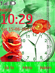 Love Flowers & Clock es el tema de pantalla