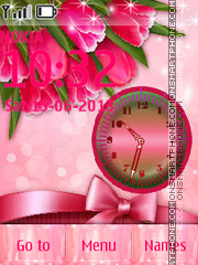 Pink Tulips theme screenshot