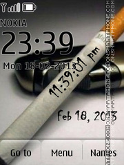 Cigarette Clock 01 tema screenshot