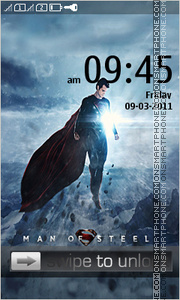 SupermanMan of Steel tema screenshot