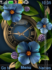 Capture d'écran Blue flowers thème