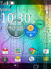 Motorola RAZR Clock Theme-Screenshot