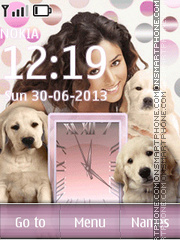 Capture d'écran Girl & Puppies thème