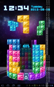 3D Rainbow Tetris theme screenshot