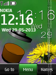 Скриншот темы Dandelion Battery Clock
