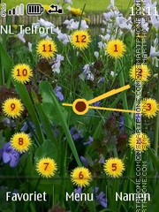 Summer Clock tema screenshot