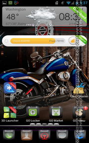 Скриншот темы In Black Harley