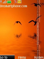 Sunset Birds tema screenshot