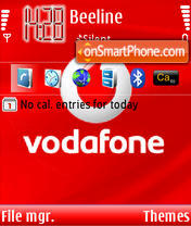 Capture d'écran Vodafone thème