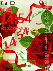 Red roses tema screenshot