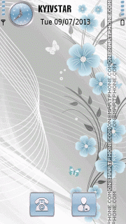 Abstract Flowers tema screenshot