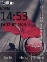 Capture d'écran Red flower thème