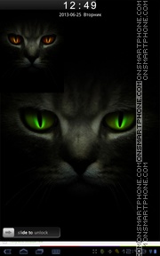 Скриншот темы Galaxy S4 Black Cat