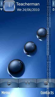 Capture d'écran 3D Balls Blue thème