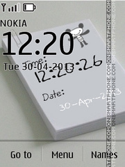 Скриншот темы Note clock & date