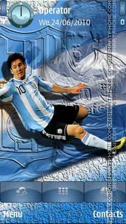 Capture d'écran Lionel Messi Argentina thème