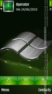 Green Minimalistic Windows theme screenshot
