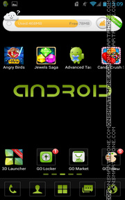 Cool Black Android tema screenshot