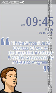 Mark Zuckerberg - Facebook Theme-Screenshot