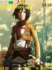 Capture d'écran Mikasa Ackerman thème