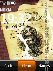 Card Digital Clock tema screenshot