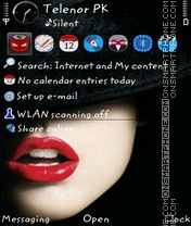 Red lips theme screenshot