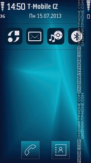 Android Blue For s60v5 Azure Effect es el tema de pantalla