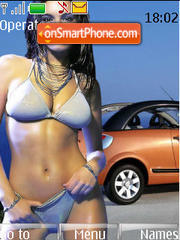 Girl And Car 06 tema screenshot