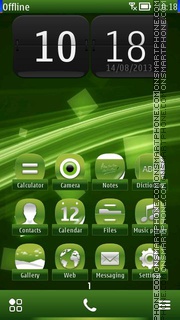 Capture d'écran Green Squares thème