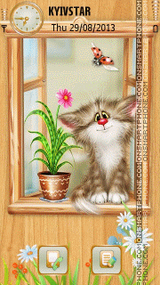 Cat in Wndow tema screenshot